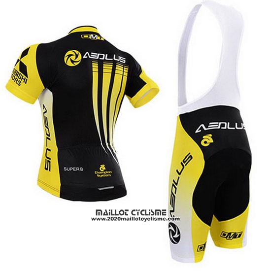 Maillot Ciclismo To The Fore Jaune et Noir Manches Courtes et Cuissard